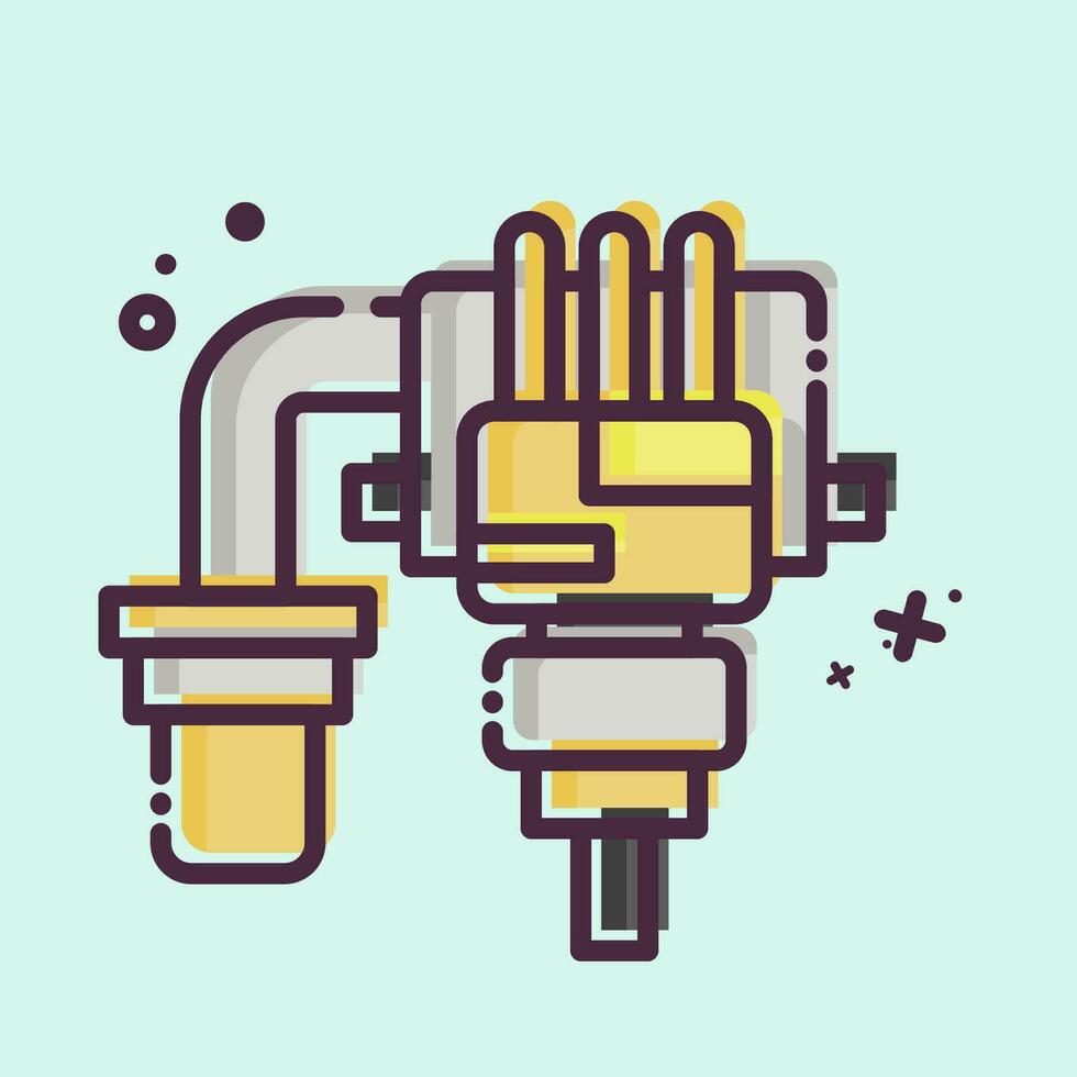 Icon Fuel Rejector. related to Car Maintenance symbol. MBE style. simple design editable. simple illustration vector