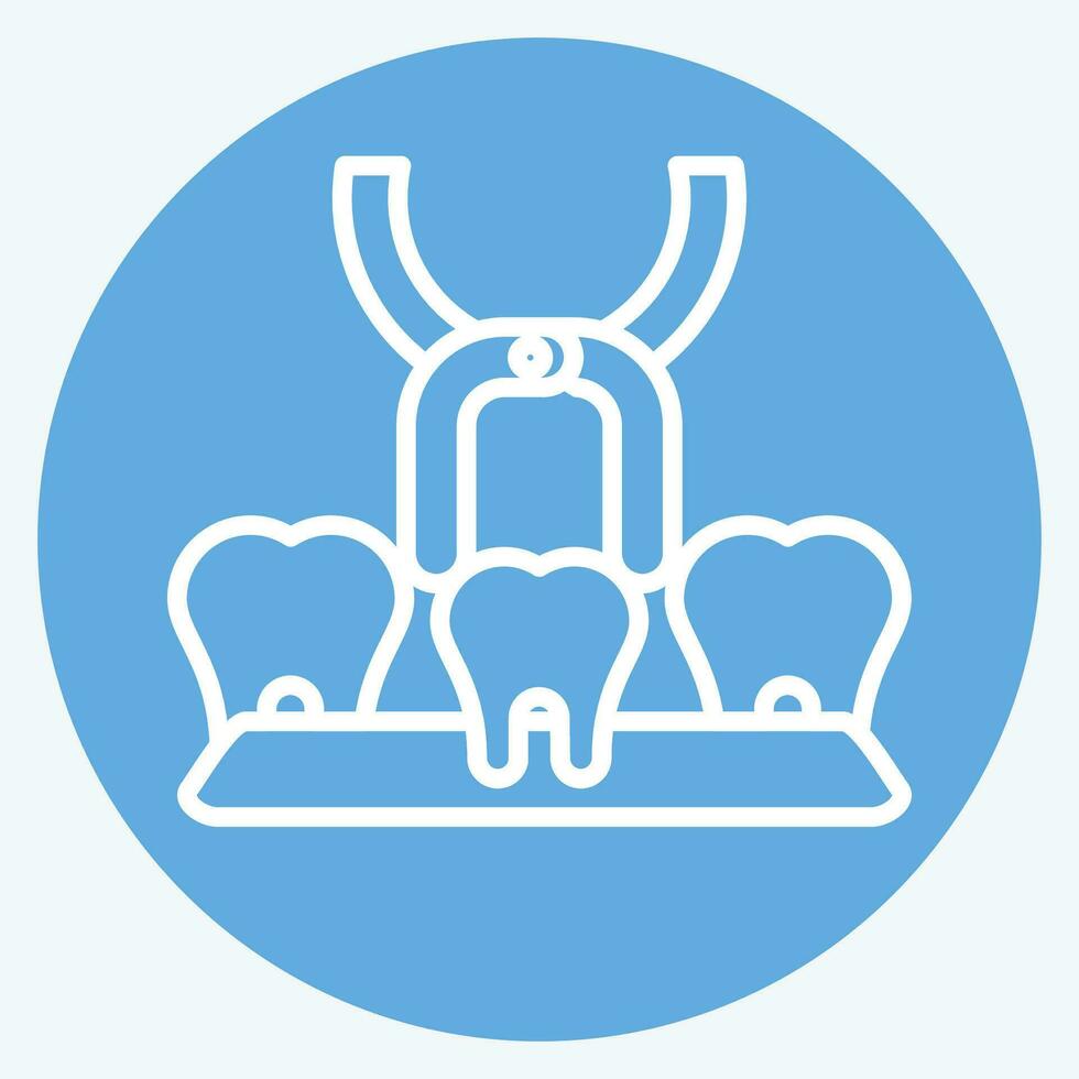 Icon Tooth Extra. related to Dentist symbol. blue eyes style. simple design editable. simple illustration vector