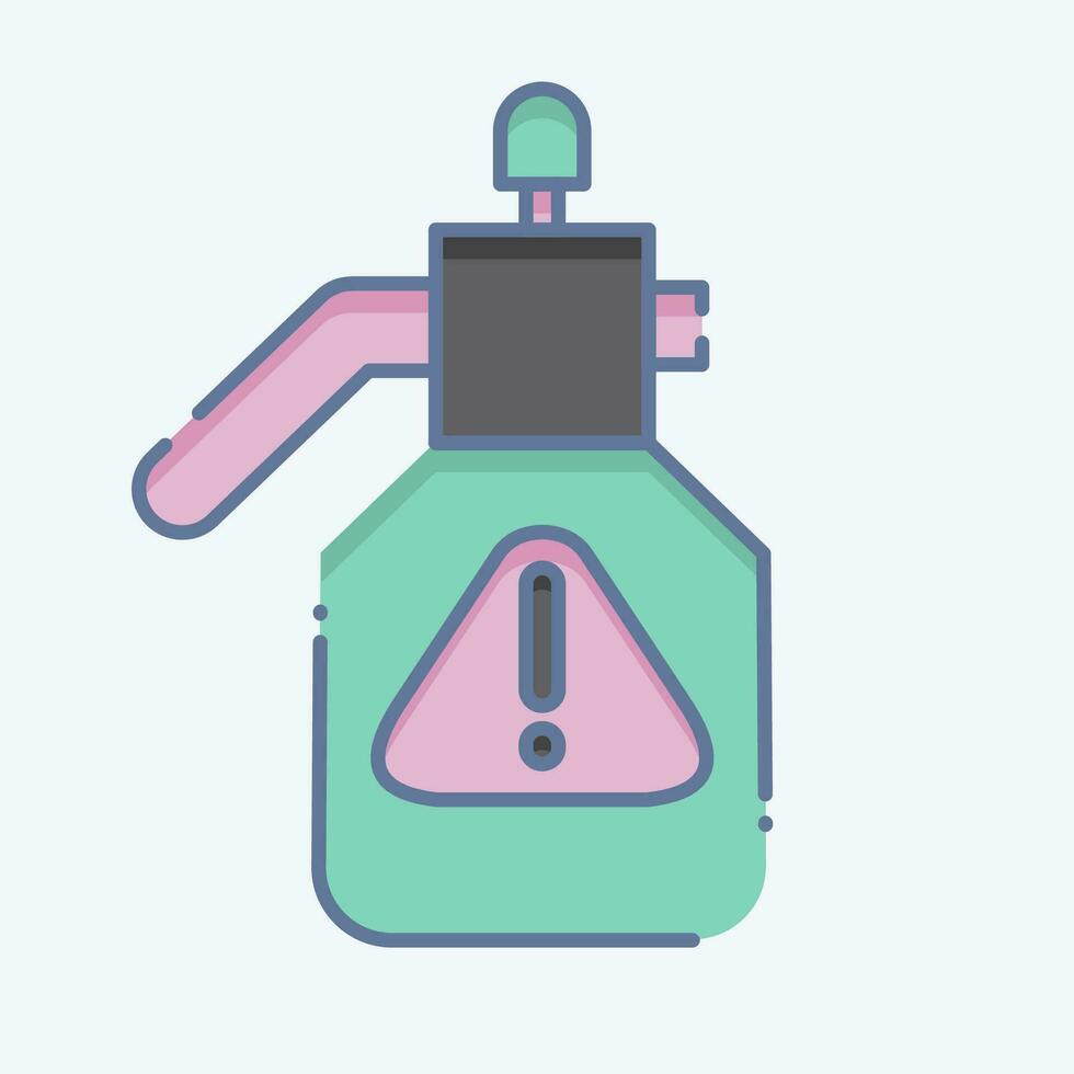 Icon Sprayer. related to Poison symbol. doodle style. simple design editable. simple illustration vector