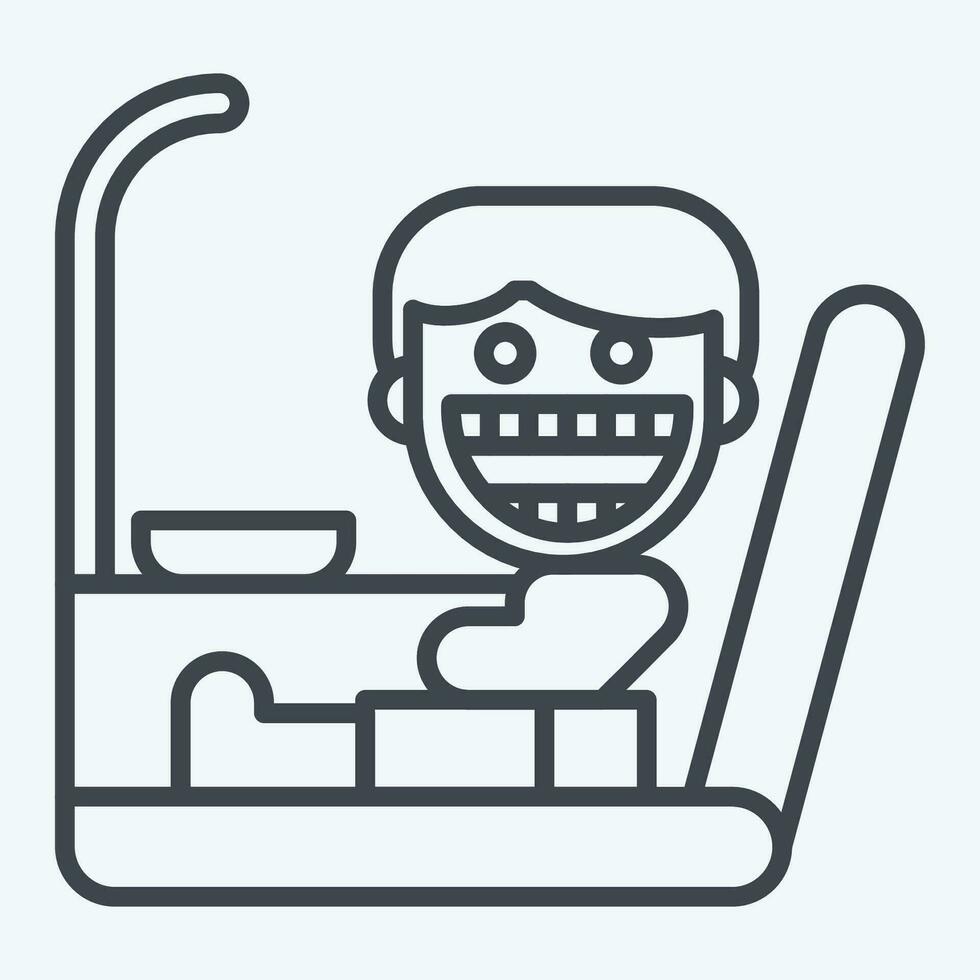 icono dentista silla. relacionado a dentista símbolo. línea estilo. sencillo diseño editable. sencillo ilustración vector