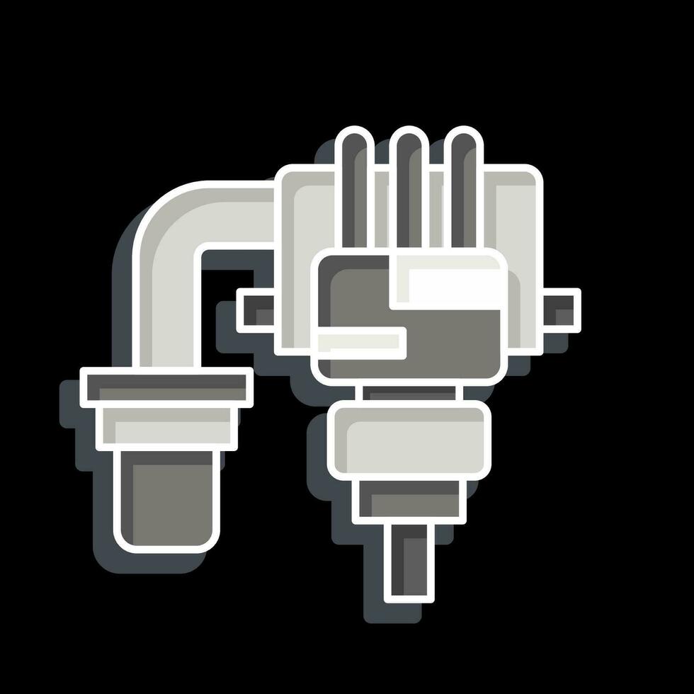 Icon Fuel Rejector. related to Car Maintenance symbol. glossy style. simple design editable. simple illustration vector