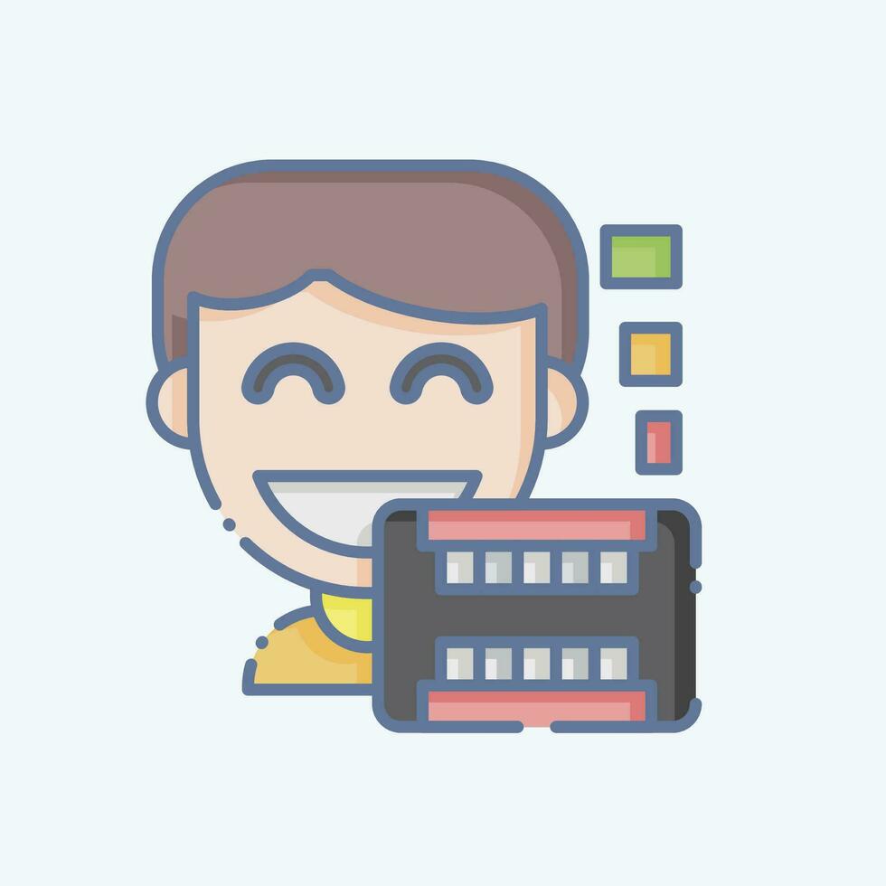 Icon X-Ray. related to Dentist symbol. doodle style. simple design editable. simple illustration vector