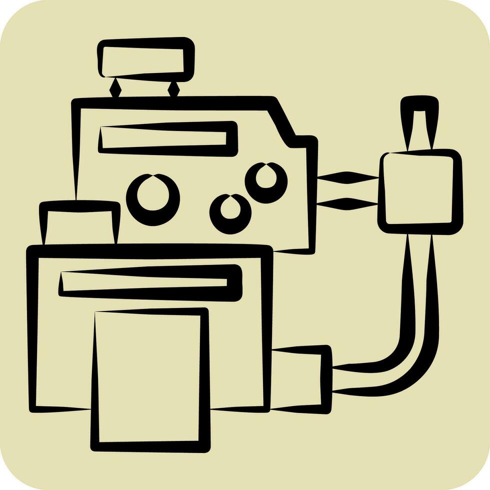 Icon Coolant Leak Diagnosis. related to Car Maintenance symbol. hand drawn style. simple design editable. simple illustration vector