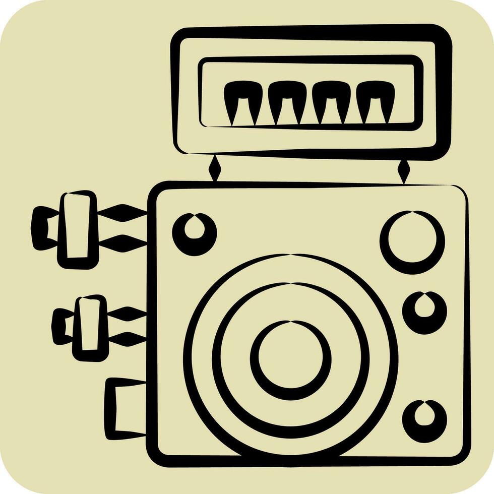 Icon ABS Control Module. related to Car Maintenance symbol. hand drawn style. simple design editable. simple illustration vector