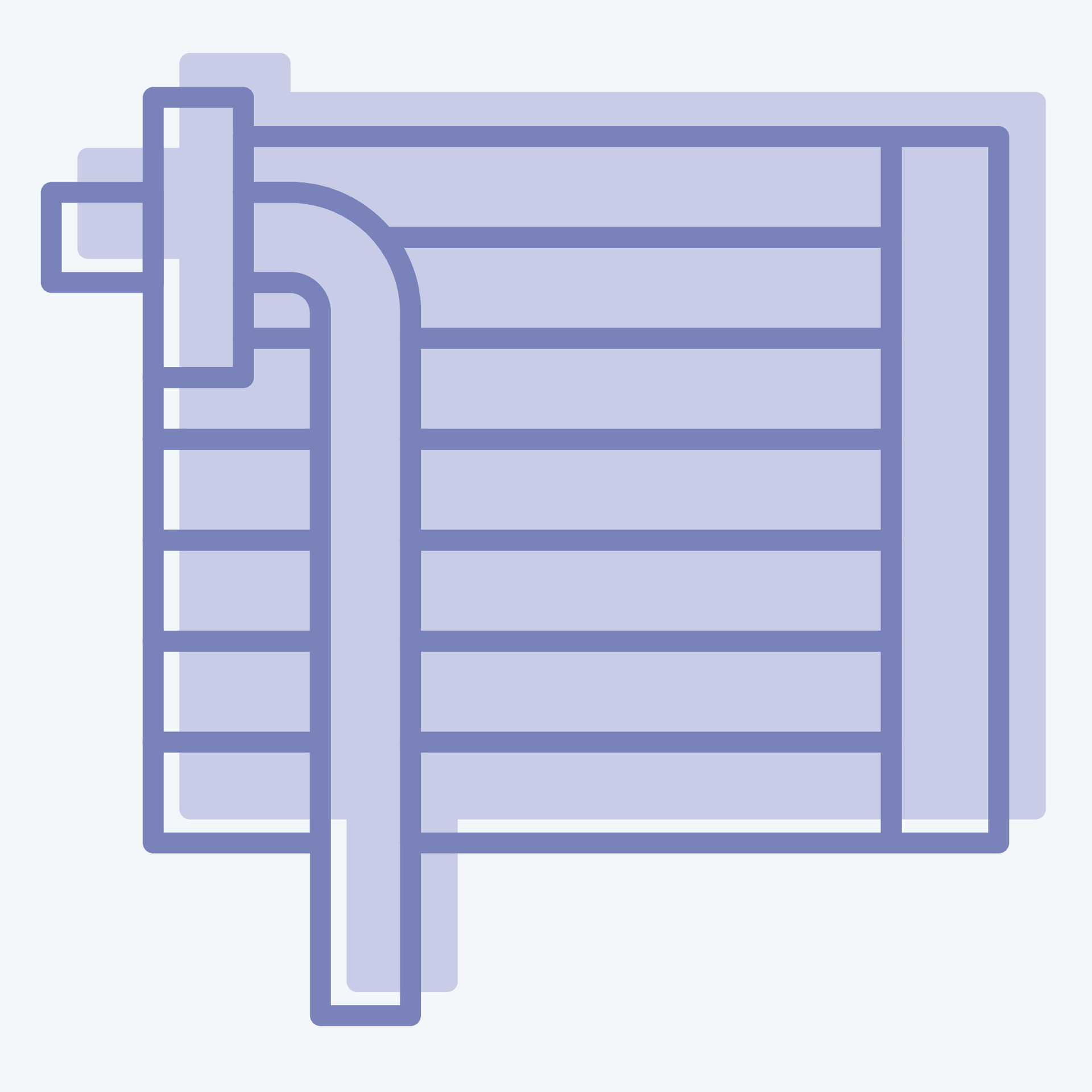 Icon AC Evaporator. related to Car Maintenance symbol. two tone style