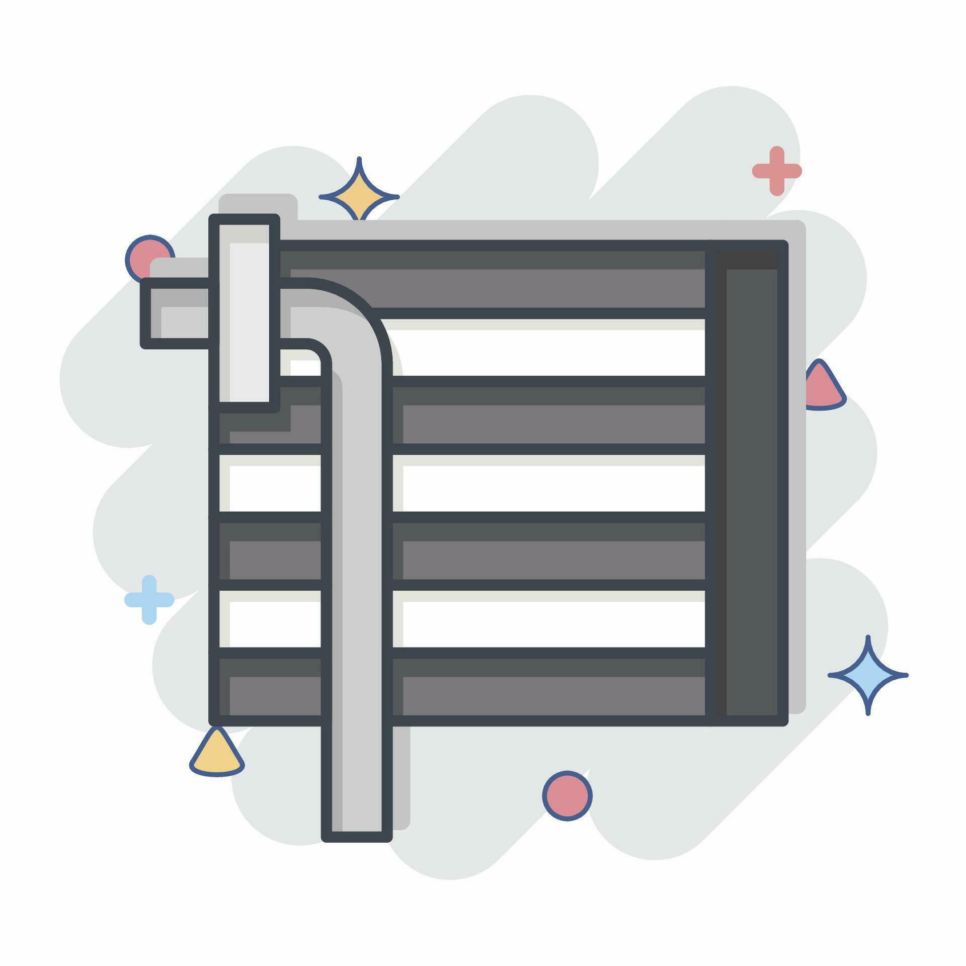 Icon AC Evaporator. related to Car Maintenance symbol. comic style