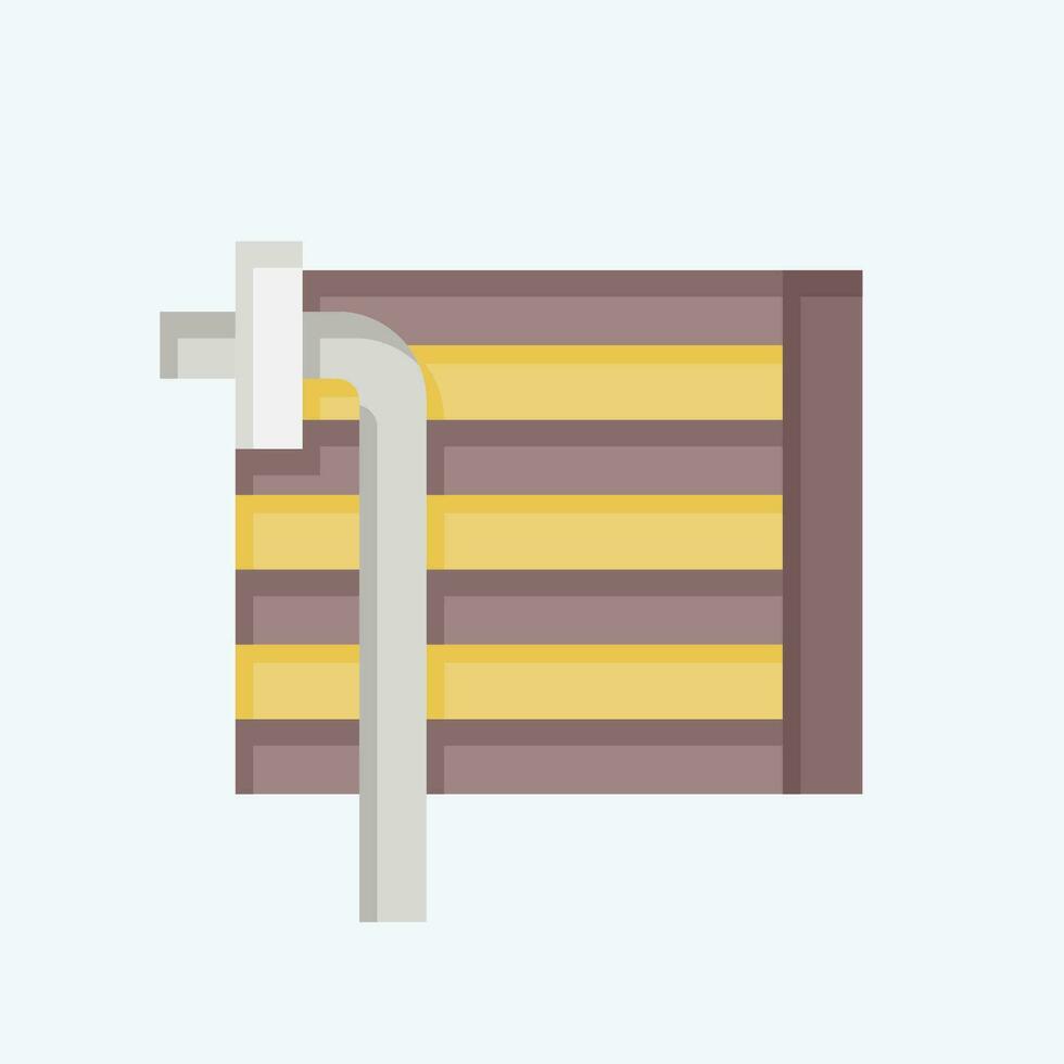 Icon AC Evaporator. related to Car Maintenance symbol. flat style. simple design editable. simple illustration vector