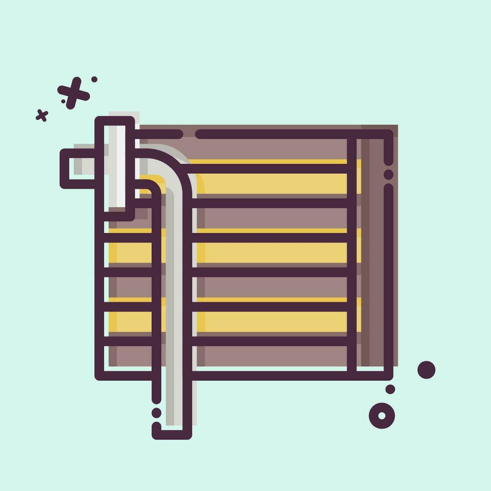 Icon AC Evaporator. related to Car Maintenance symbol. MBE style. simple design editable. simple illustration vector