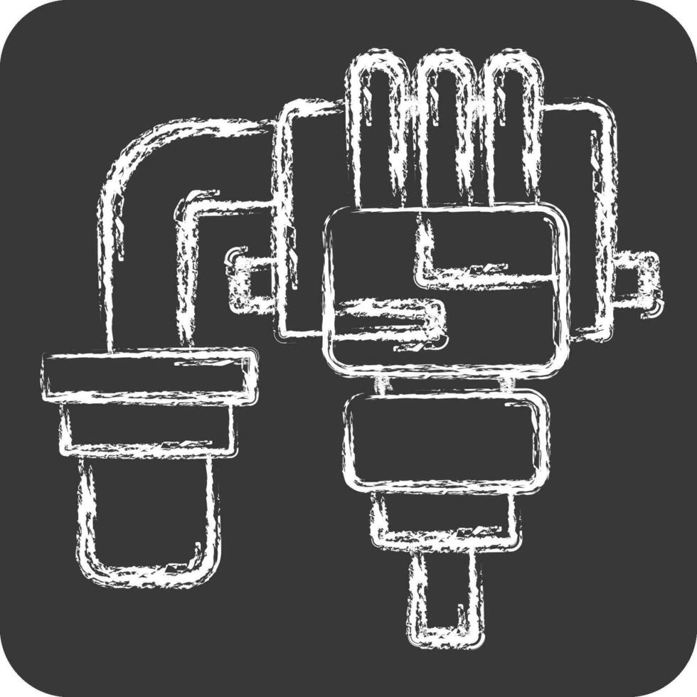 Icon Fuel Rejector. related to Car Maintenance symbol. chalk Style. simple design editable. simple illustration vector