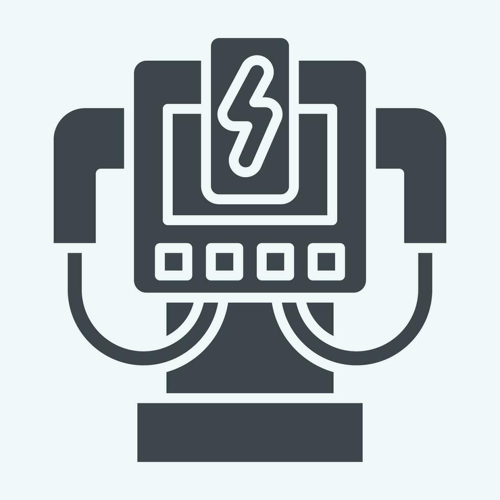 Icon Charging System. related to Car Maintenance symbol. glyph style. simple design editable. simple illustration vector
