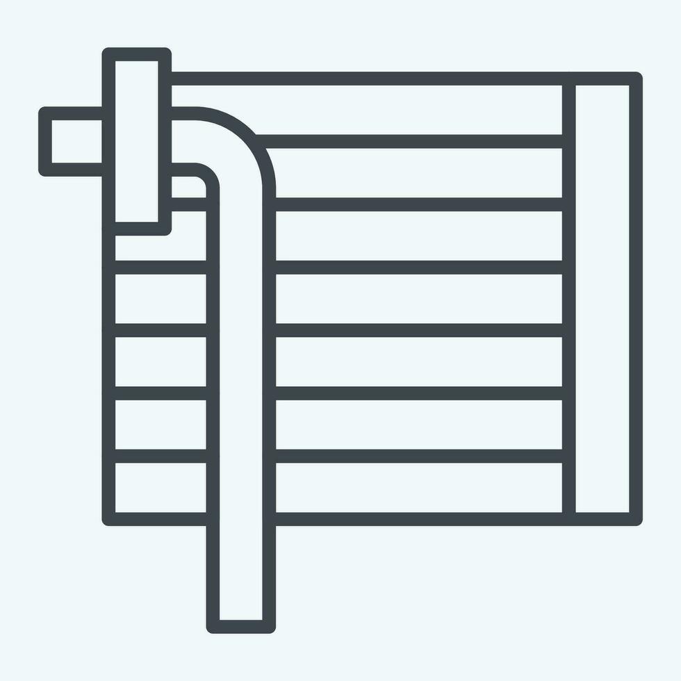 icono C.A evaporador. relacionado a coche mantenimiento símbolo. línea estilo. sencillo diseño editable. sencillo ilustración vector