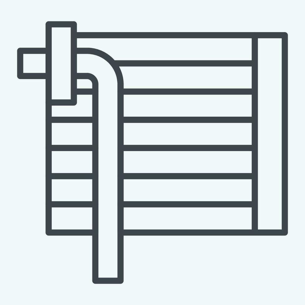 Icon AC Evaporator. related to Car Maintenance symbol. line style. simple design editable. simple illustration vector