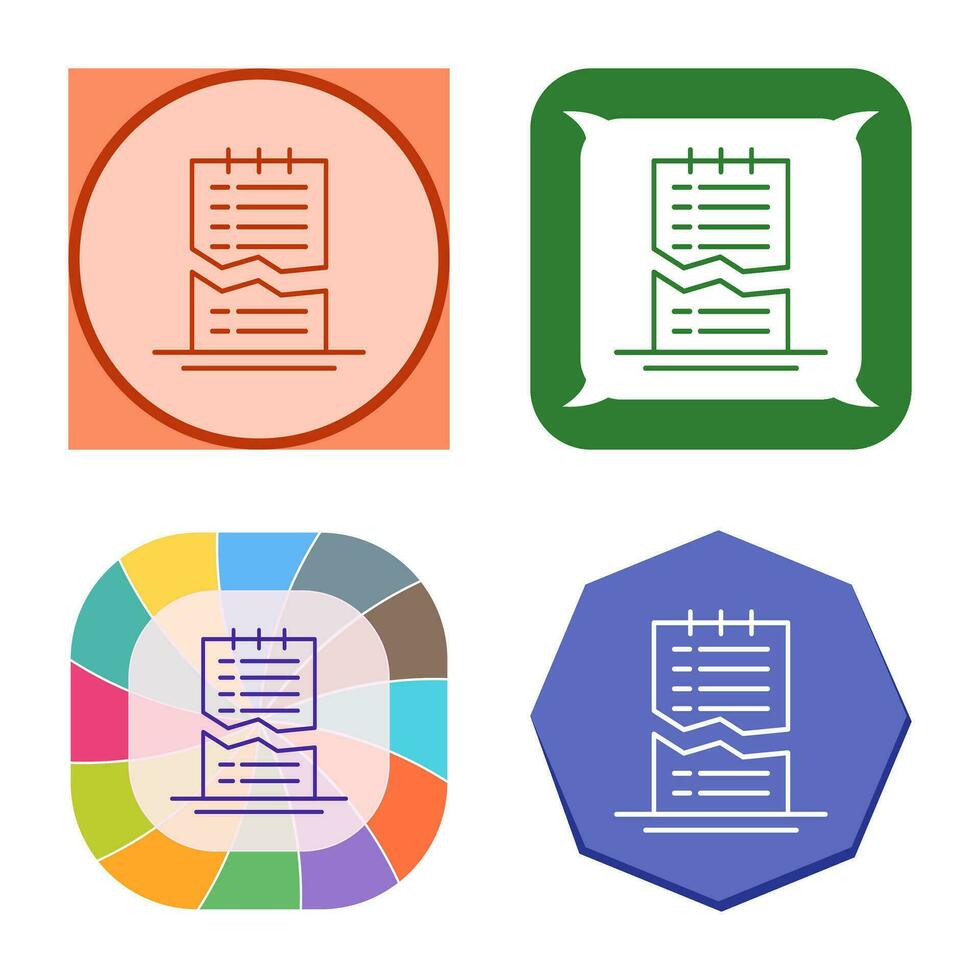 Corrupted List Vector Icon