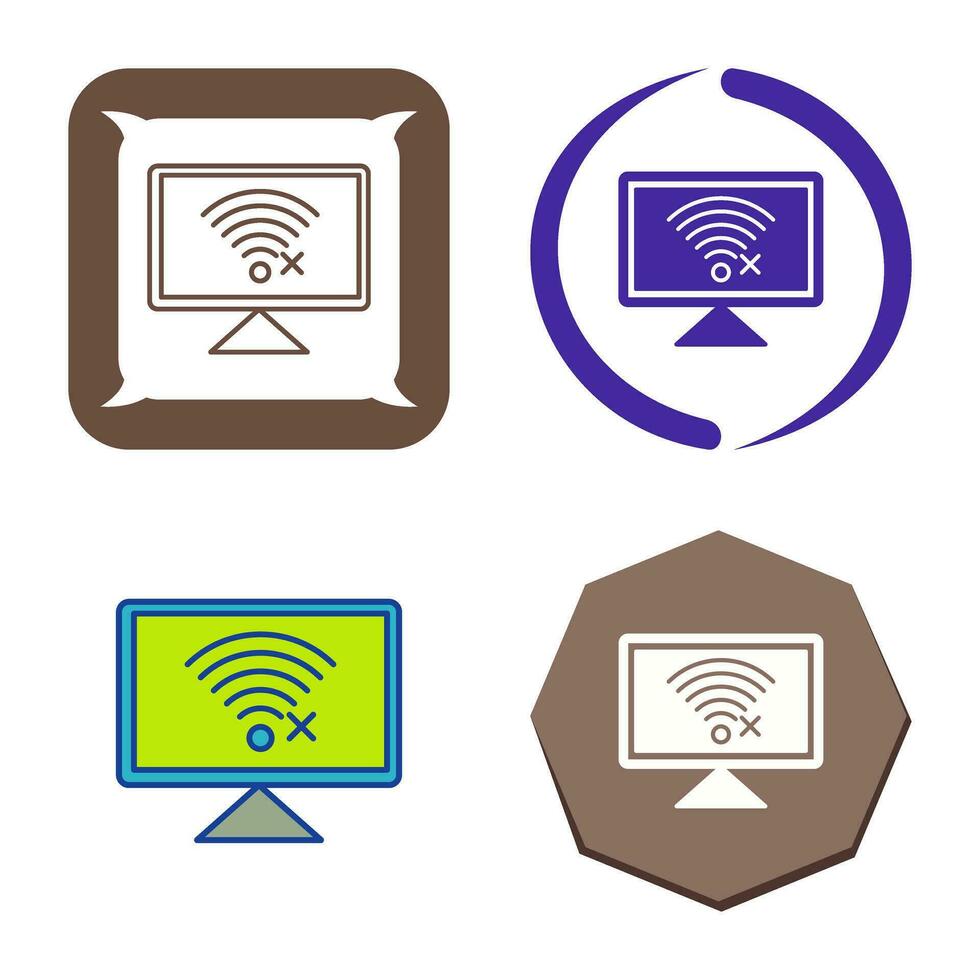 Disconnected Network Vector Icon