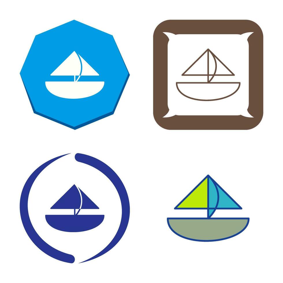 Small Yacht Vector Icon