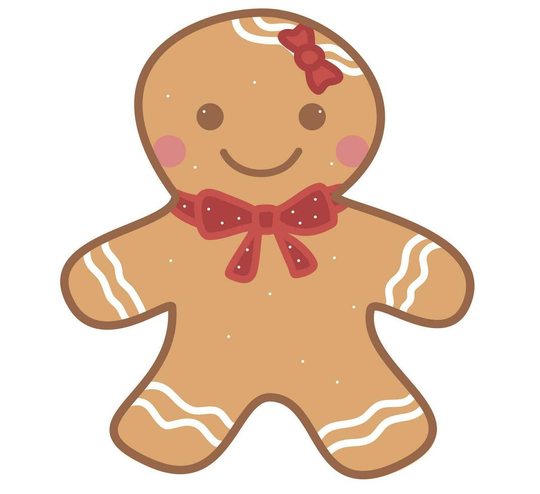 pelirrojo Navidad dibujos animados galletas vector