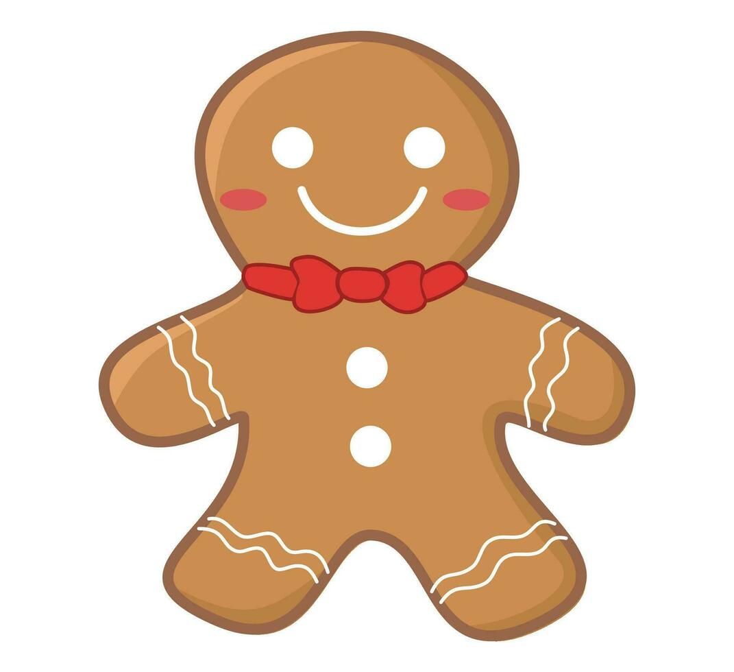 Gingerman christmas cartoon cookies vector