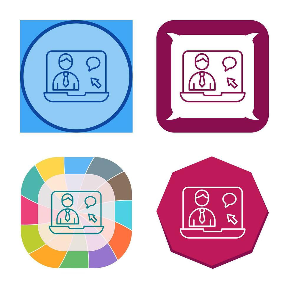 Online Interview Vector Icon