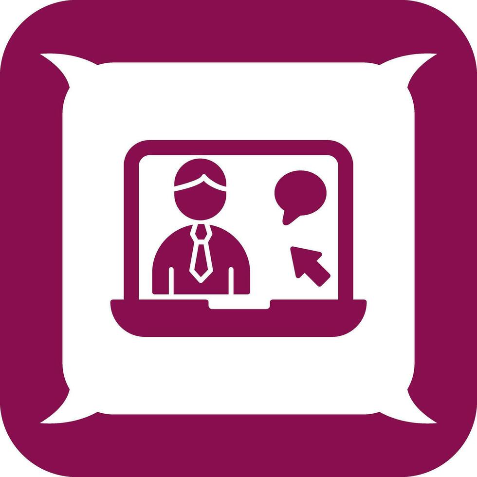 Online Interview Vector Icon