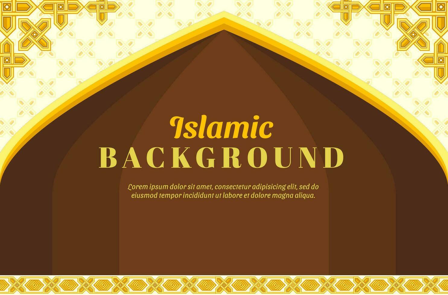 Islamic Gold Ornament Banner Background vector