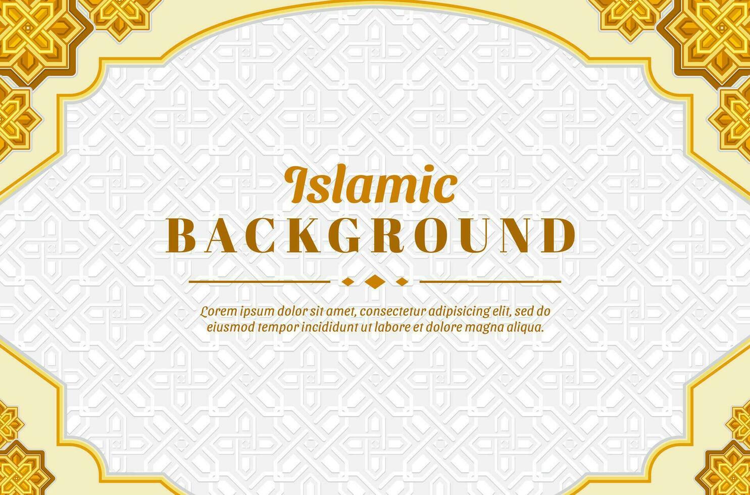 Islamic Gold Ornament Banner Background vector