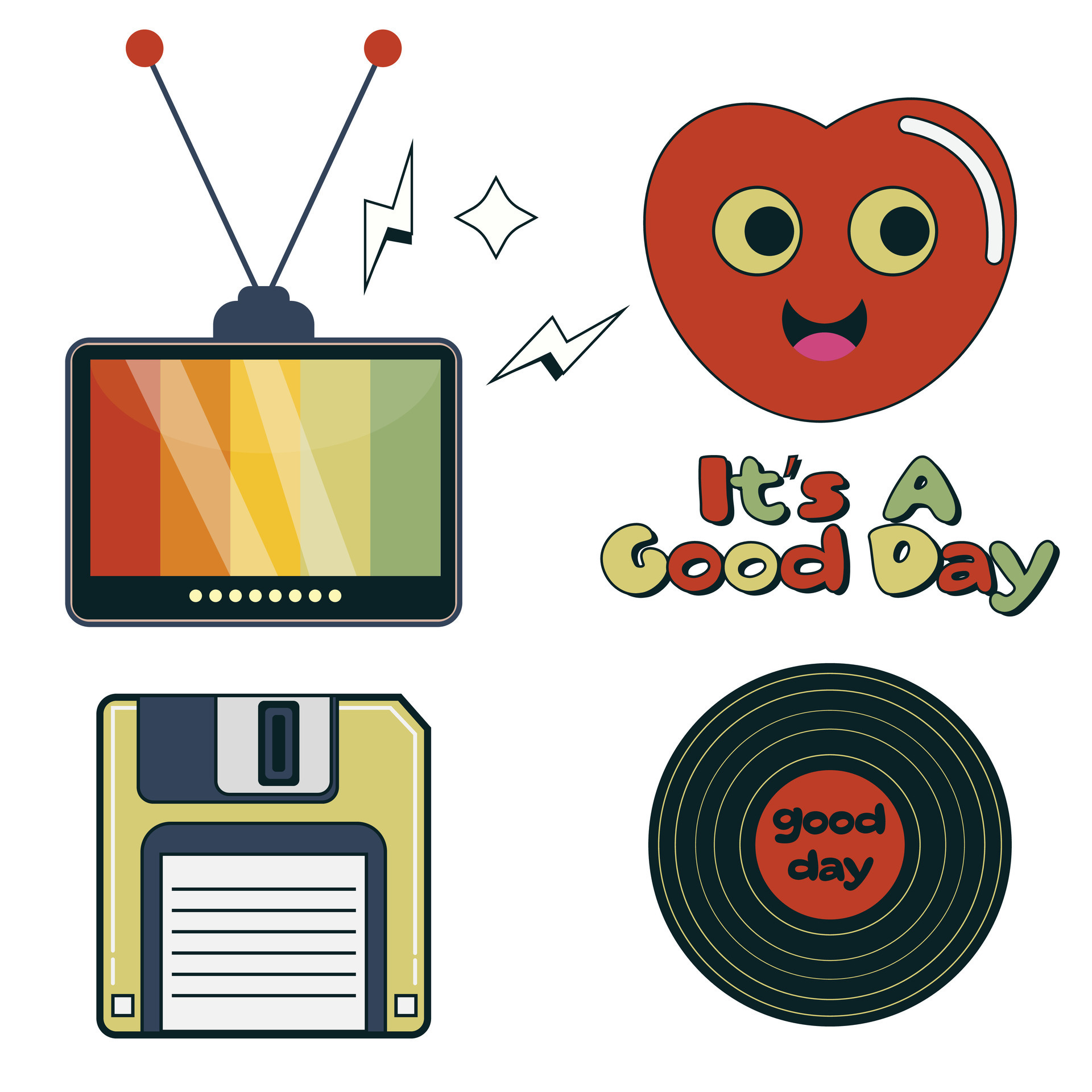 Funny cartoon characters. Vector illustrations 31734349 Vector Art at