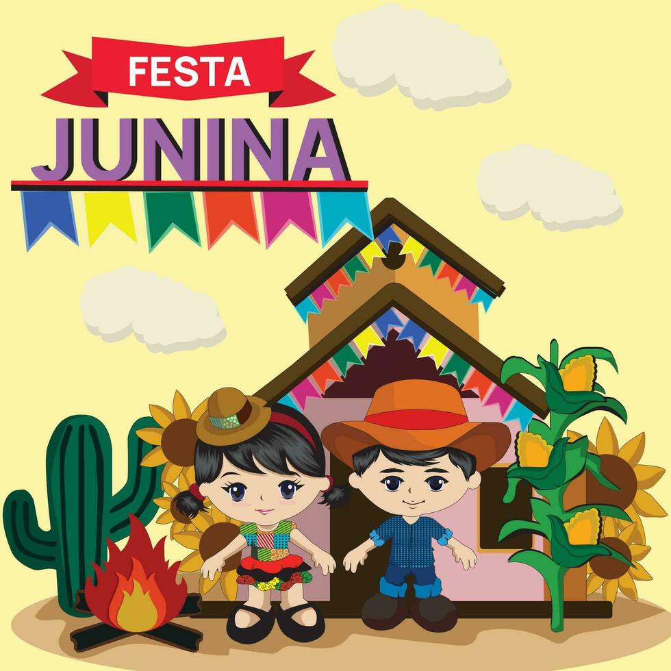 festa junina vector ilustración