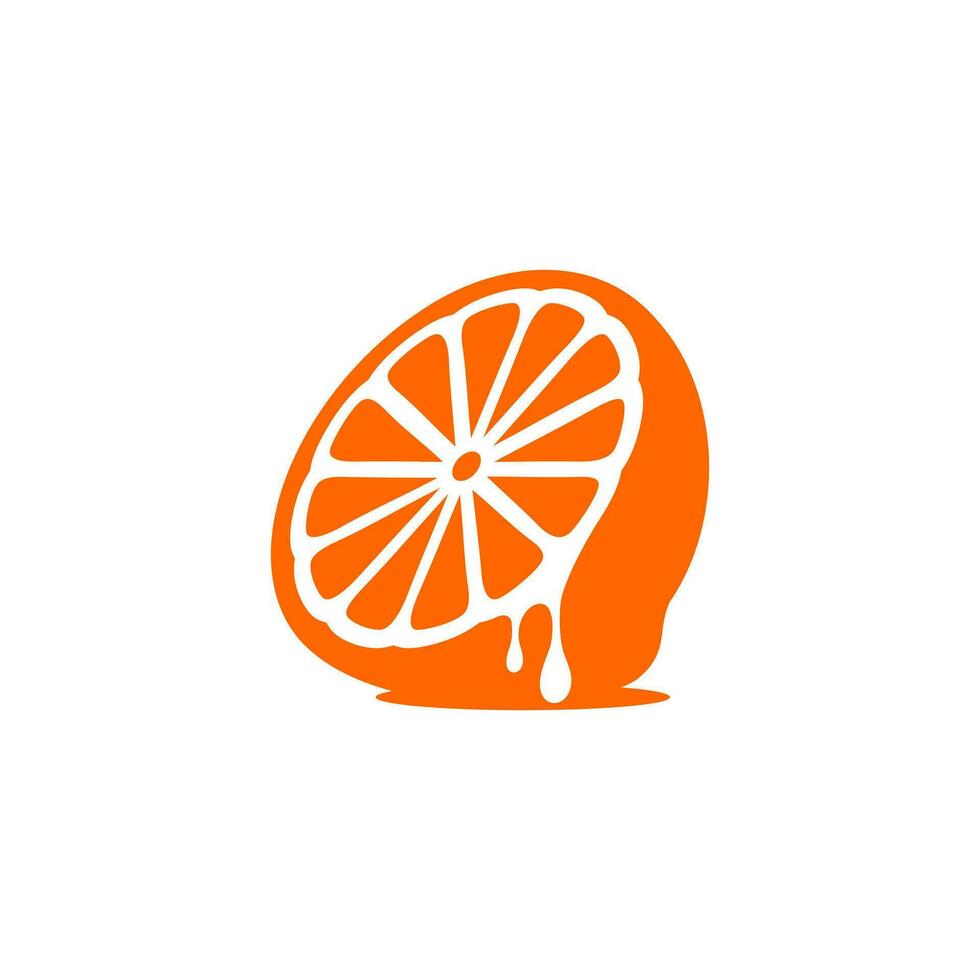 vector logo buah orange,  fruit logo