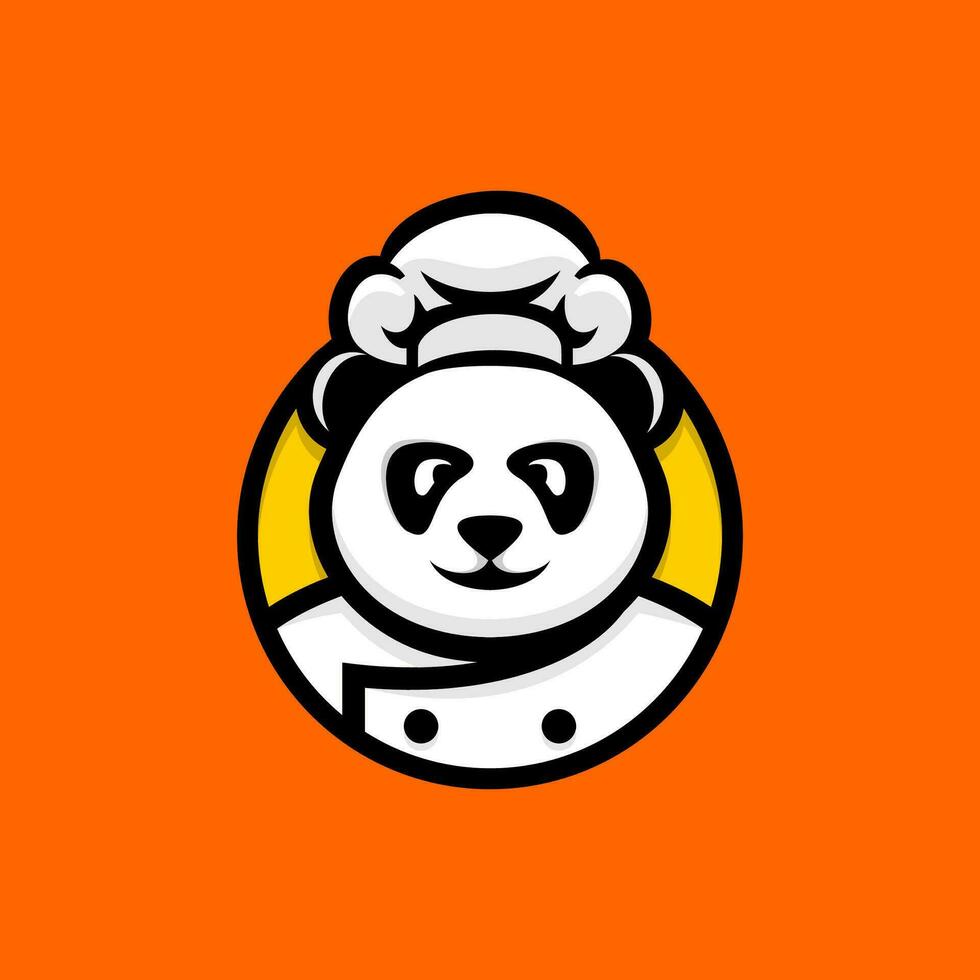 cocinero panda logo vector