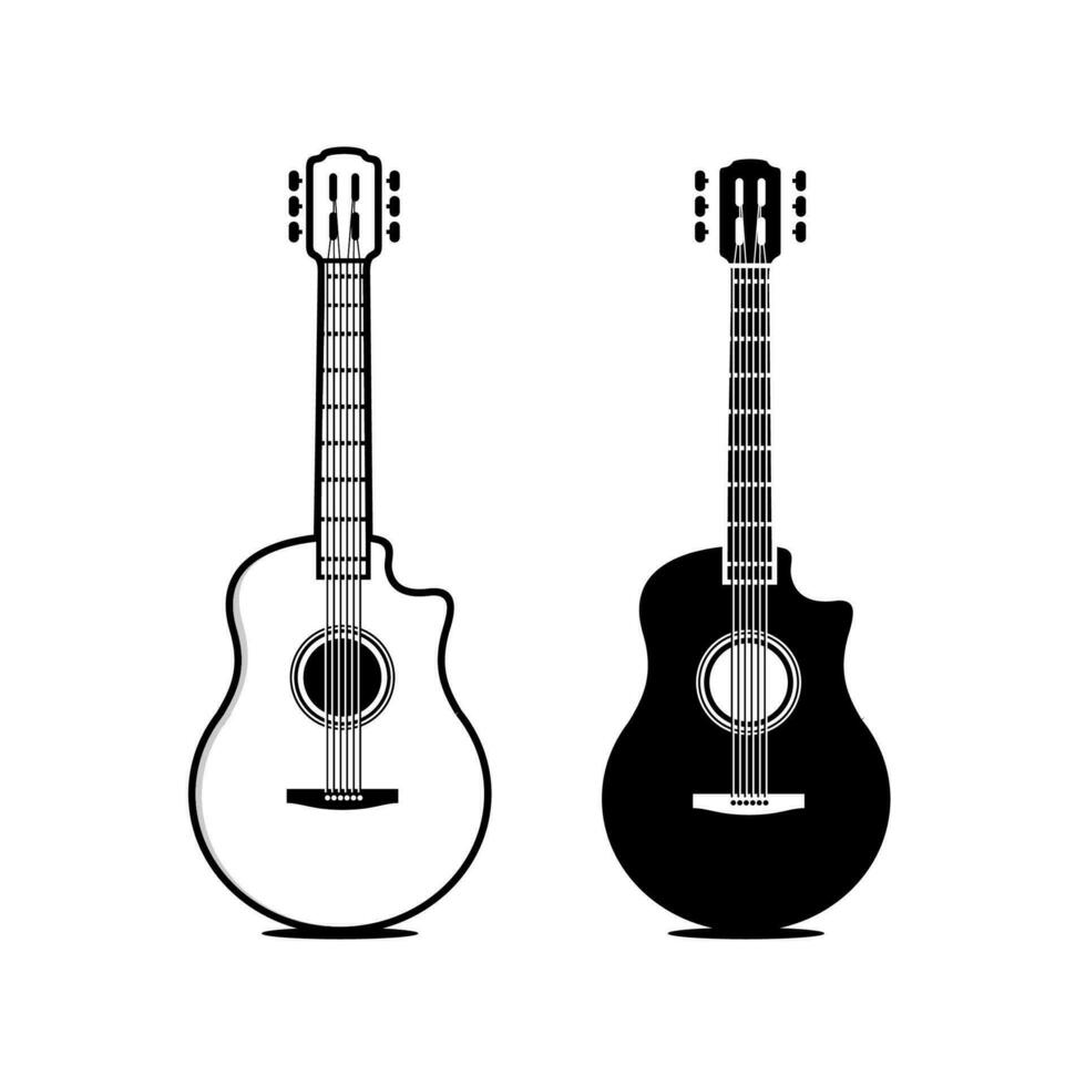 guitarra acústica vector