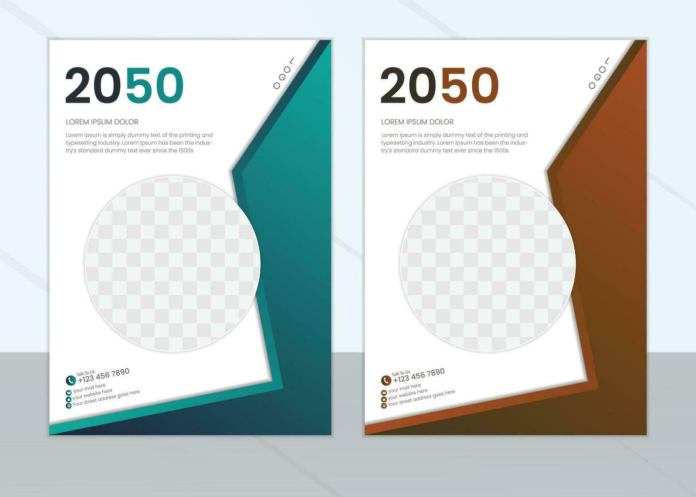 Creative corporate book cover design. Brochure, flyer template layout, vector leaflet Gradient cover design