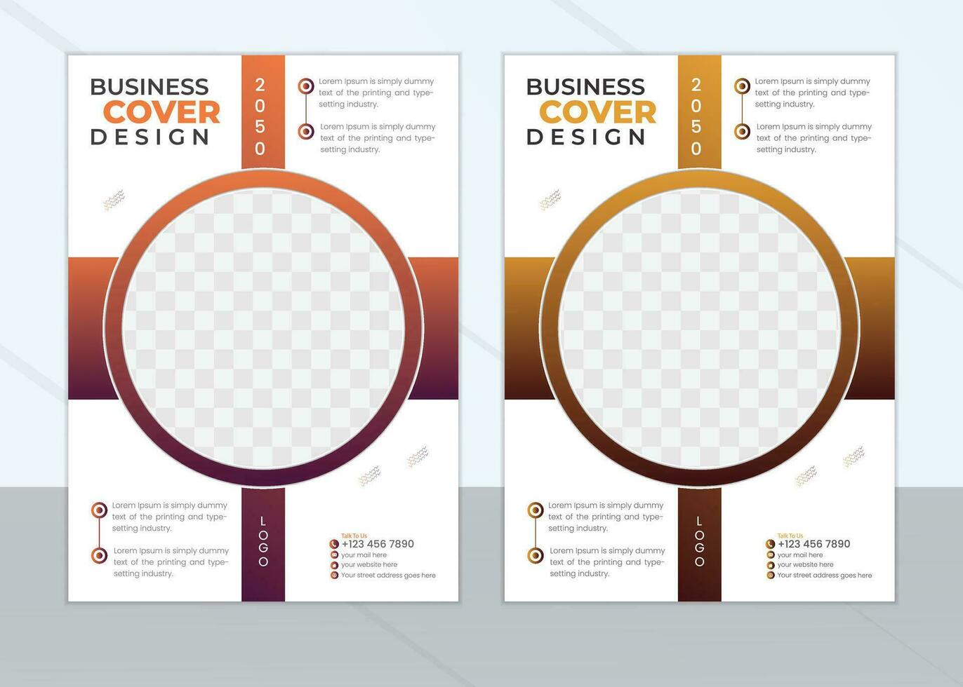 Creative corporate book cover design. Brochure, flyer template layout, vector leaflet Gradient cover design