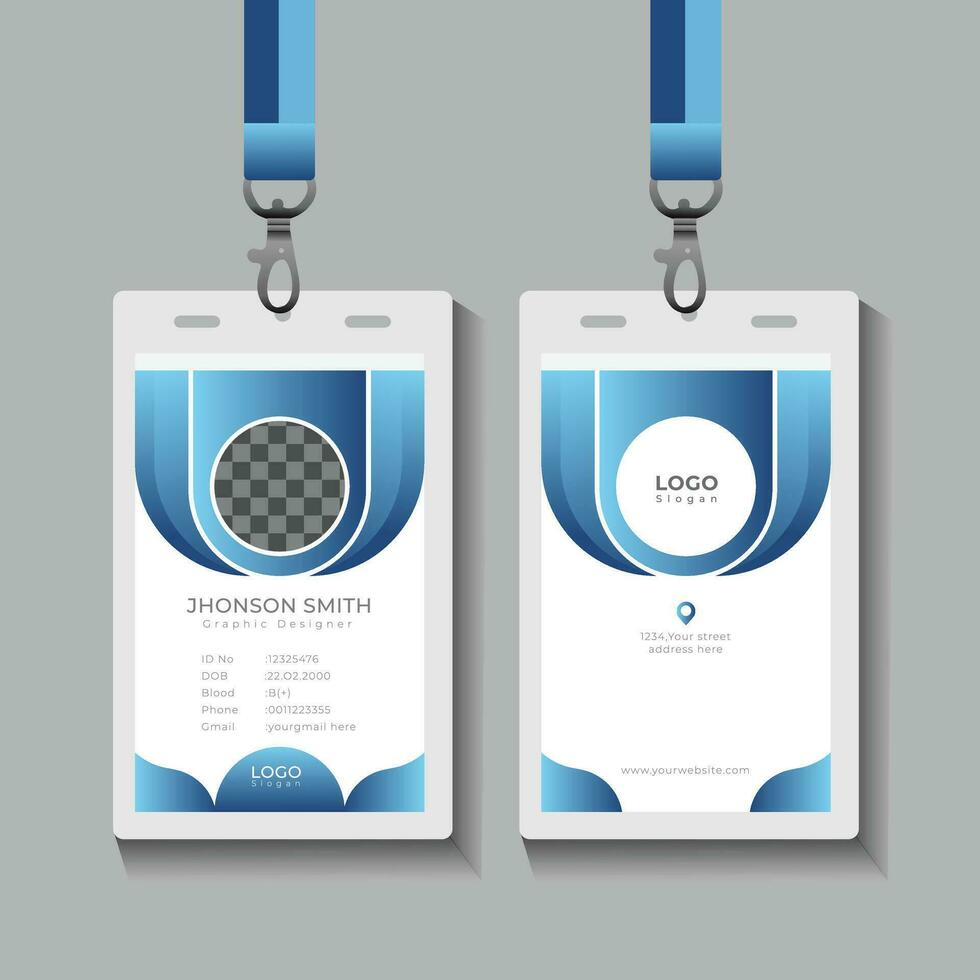 Modern and clean business id card template. Corporate id card design template in modern style vector