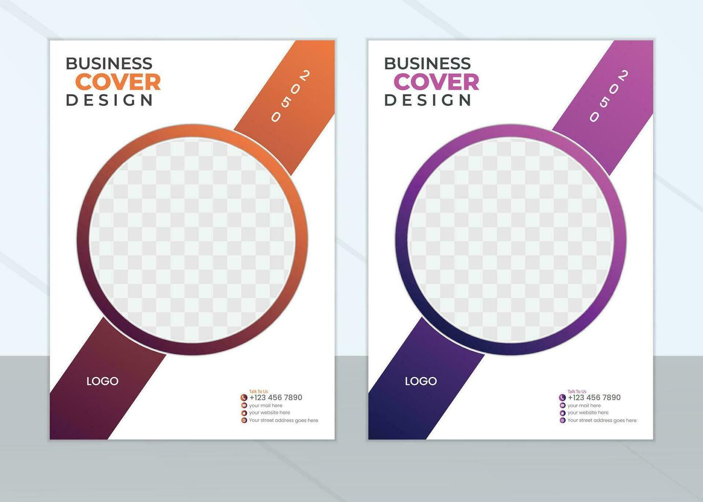 Creative corporate book cover design. Brochure, flyer template layout, vector leaflet Gradient cover design