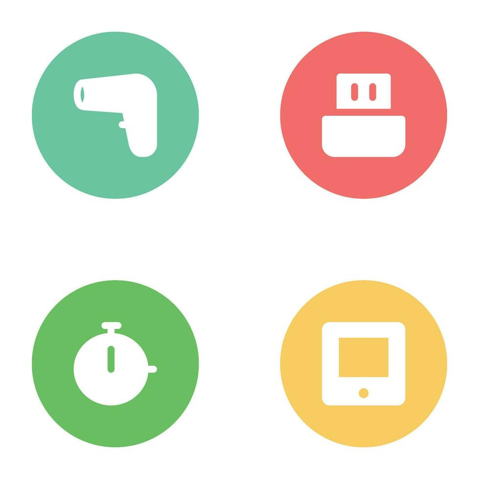 Pack of Gadgets Flat Icons vector