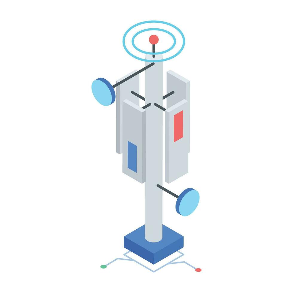 Collection of Isometric Communication Icon vector