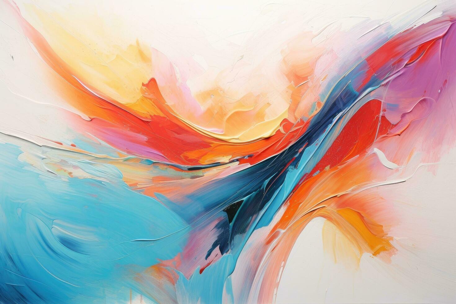 Abstract art background. Hand-painted background. SELF MADE, Colorful modern artwork, abstract paint strokes, oil painting on canvas, AI Generated photo