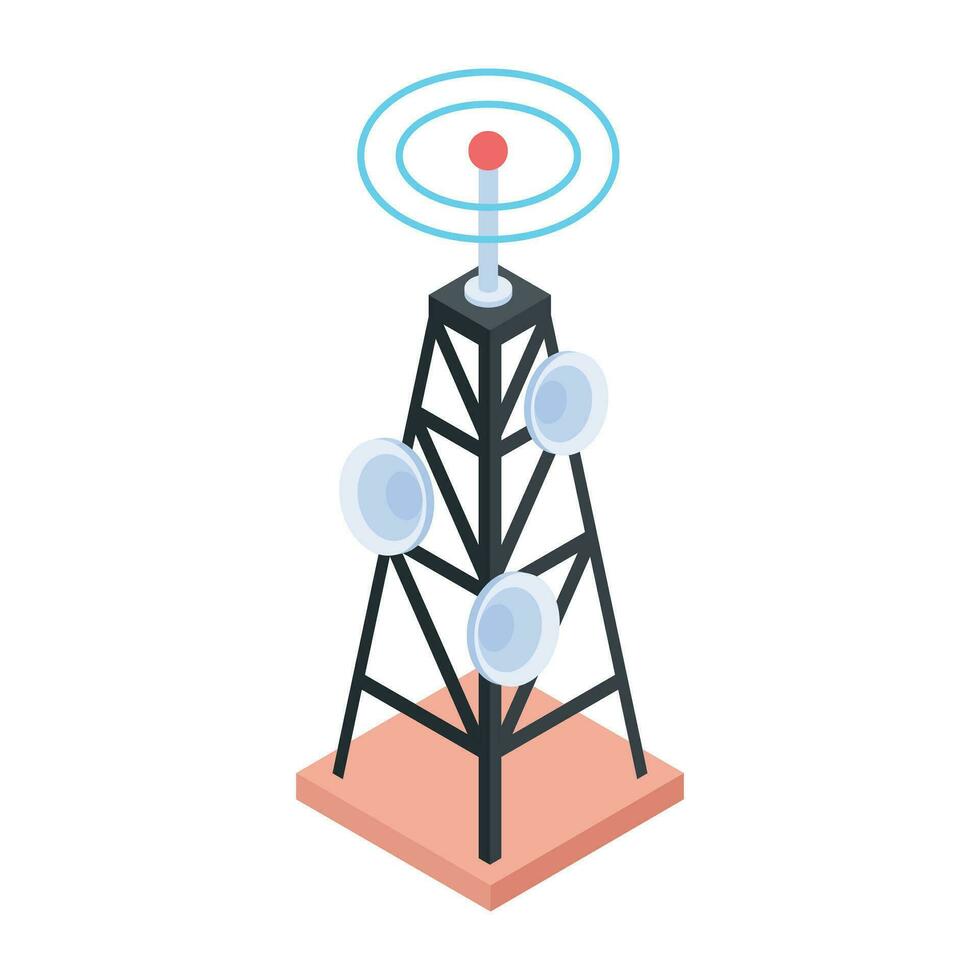 Collection of Isometric Communication Icon vector