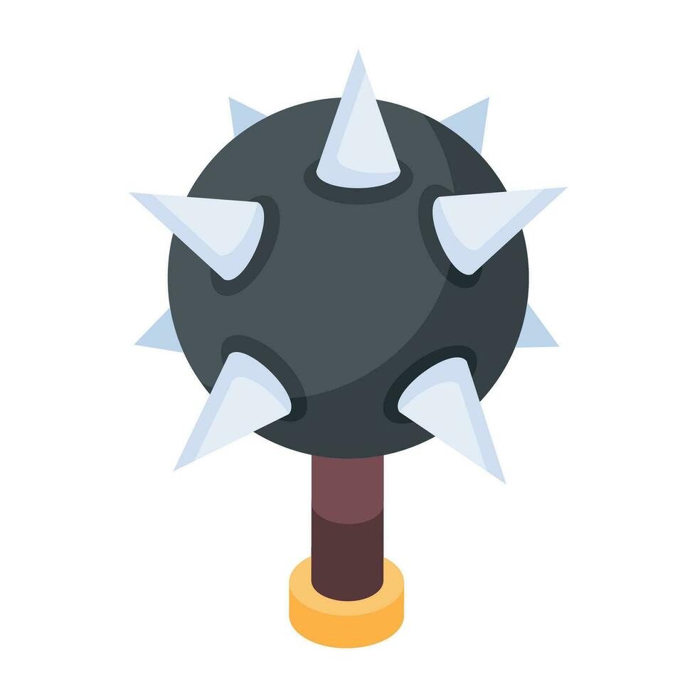 Modern isometric icon of mallet vector