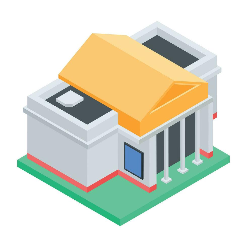 Handy isometric icon of a studio building vector