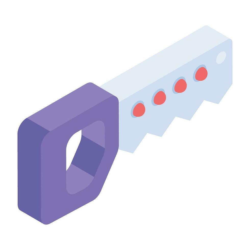 Check out isometric icon of hand saw vector