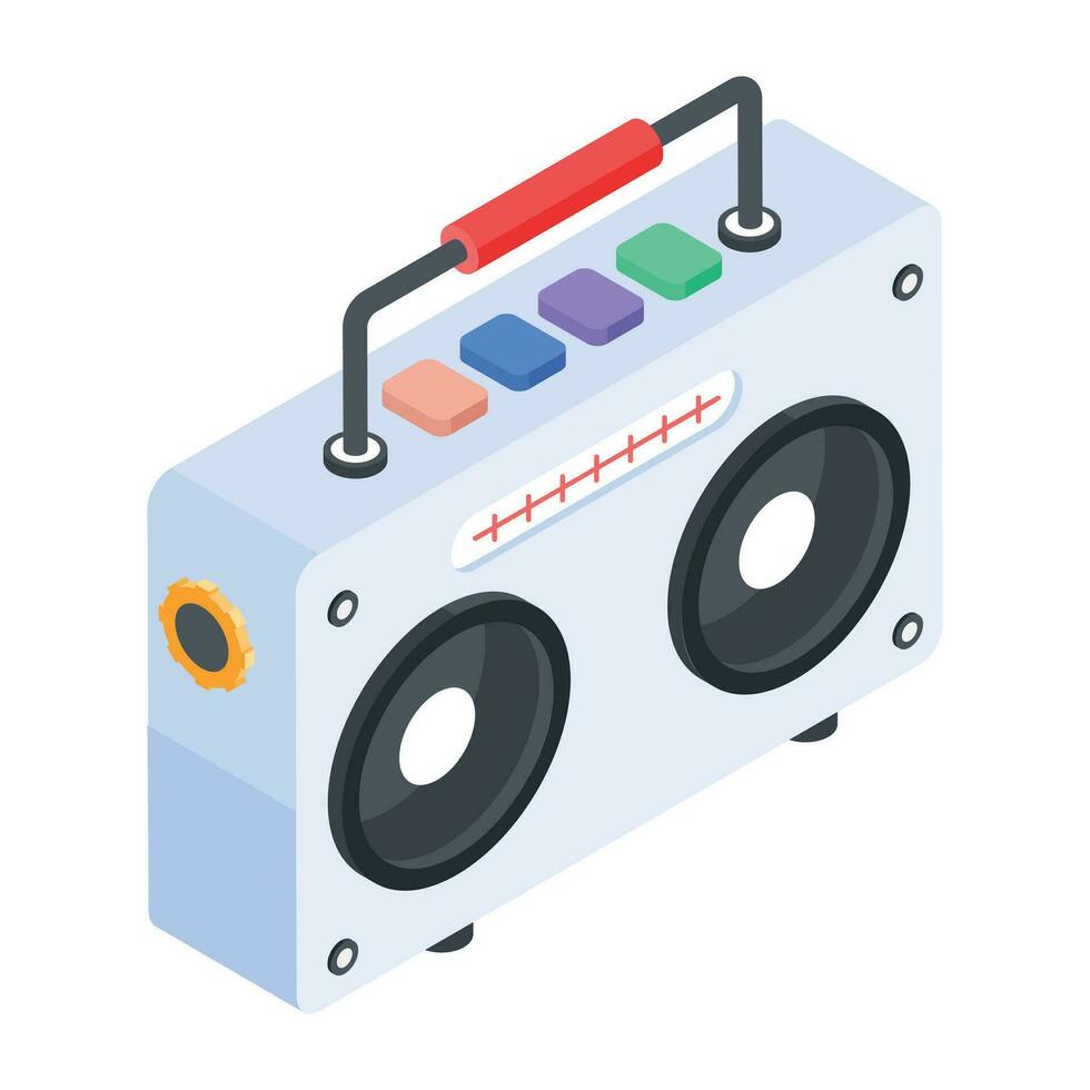 Modern Studio Equipment Isometric Icon vector