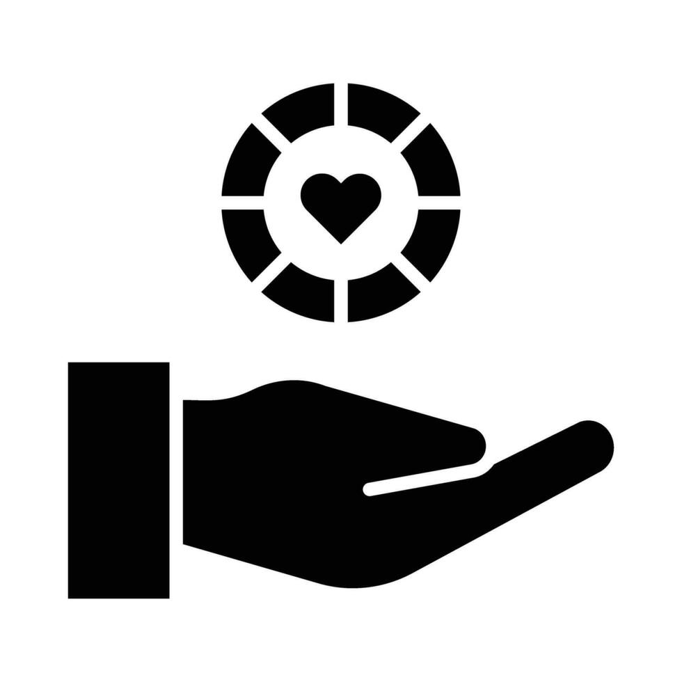 Donate Vector Glyph Icon For Personal And Commercial Use.