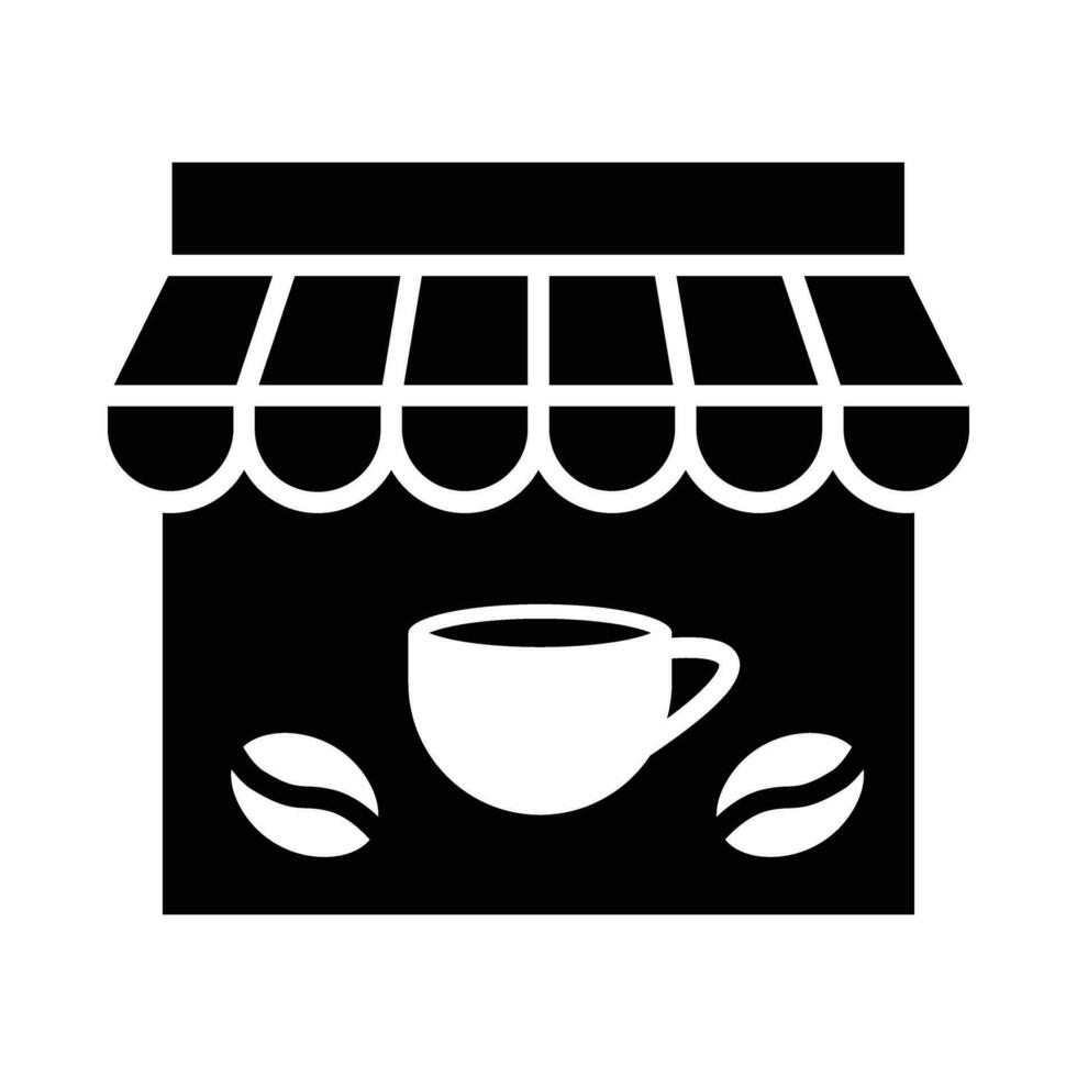 Coffee Shop Vector Glyph Icon For Personal And Commercial Use.