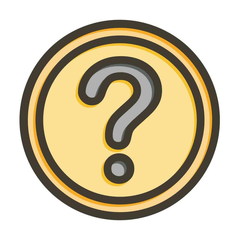 Help Vector Thick Line Filled Colors Icon For Personal And Commercial Use.