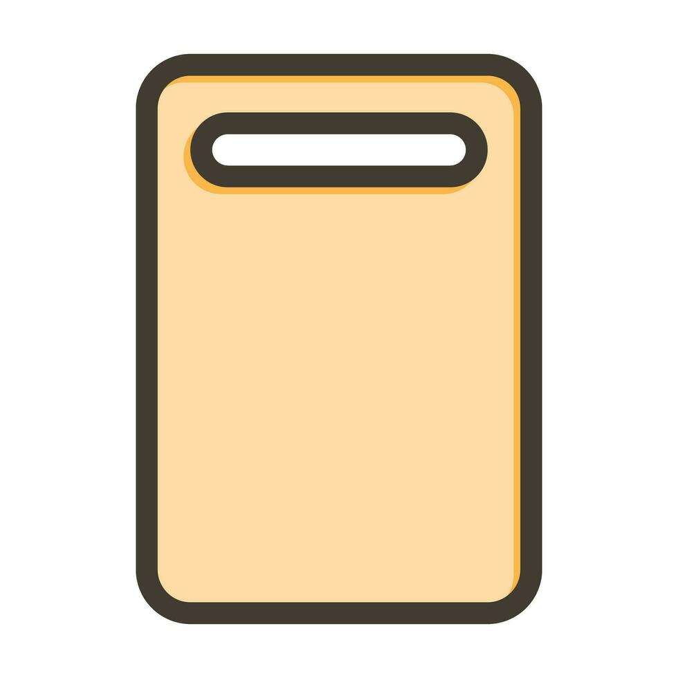 Cutting Board Vector Thick Line Filled Colors Icon For Personal And Commercial Use.