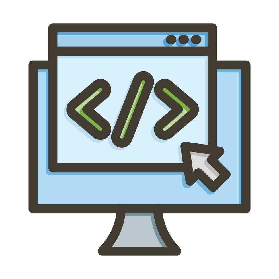 Website Vector Thick Line Filled Colors Icon For Personal And Commercial Use.