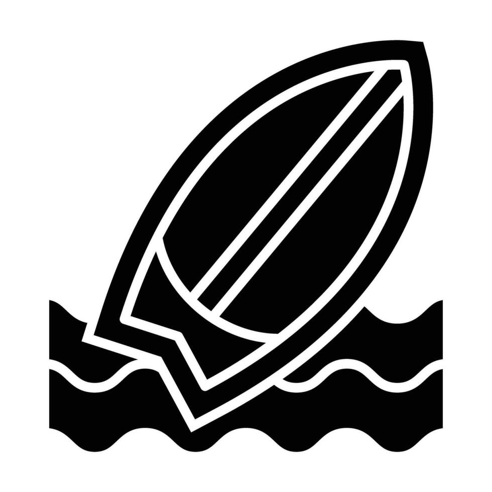 Surfing Vector Glyph Icon For Personal And Commercial Use.