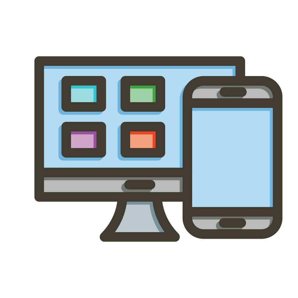 Responsive Design Vector Thick Line Filled Colors Icon For Personal And Commercial Use.