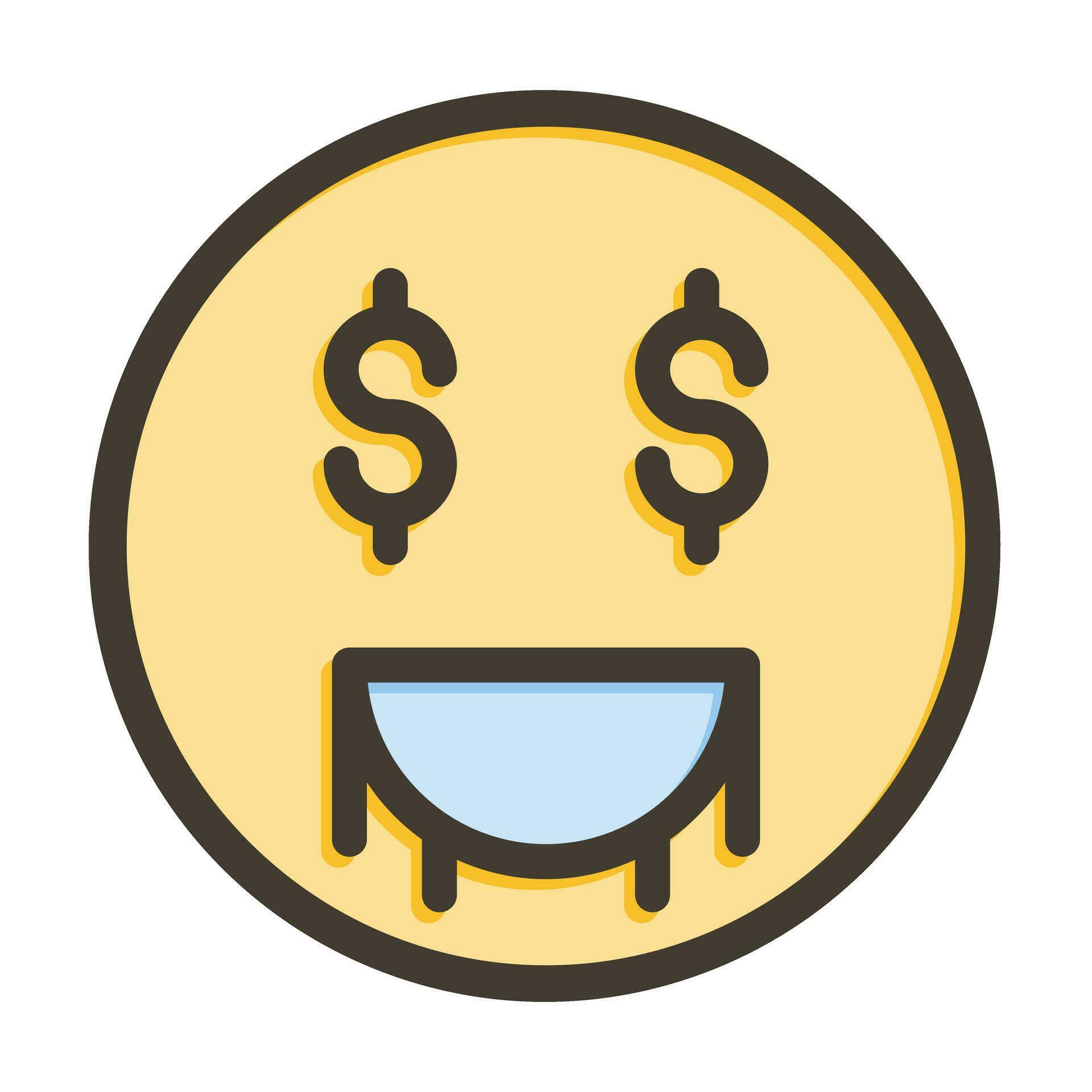 Greed Vector Thick Line Filled Colors Icon For Personal And Commercial